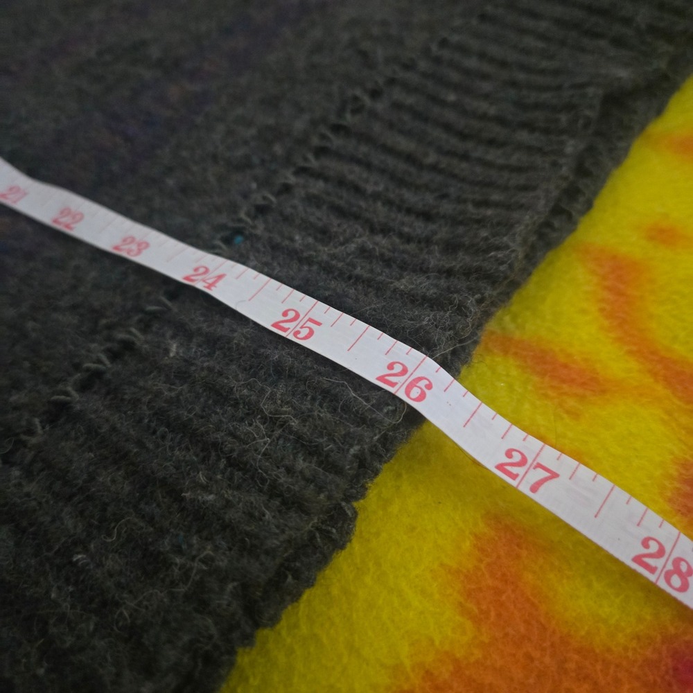 Vintage 90s Eddie Bauer Mens XL Recycled Wool Crewneck Sweater USA Green Striped - Picture 6 of 7